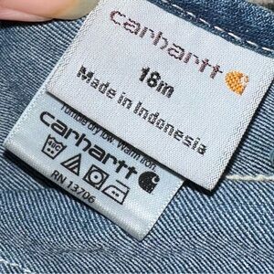 Little girls Carhartt overall shorts